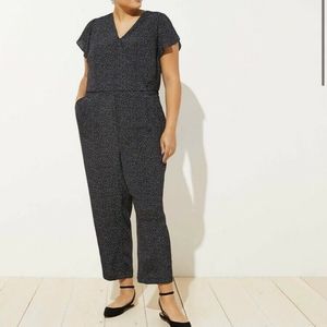 Loft Plus Jumpsuit 22 - Black w/ White Polka Dots